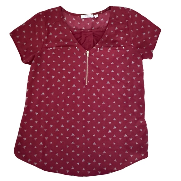 Burgundy Bliss Blouse Sz M - Picture 5 of 10